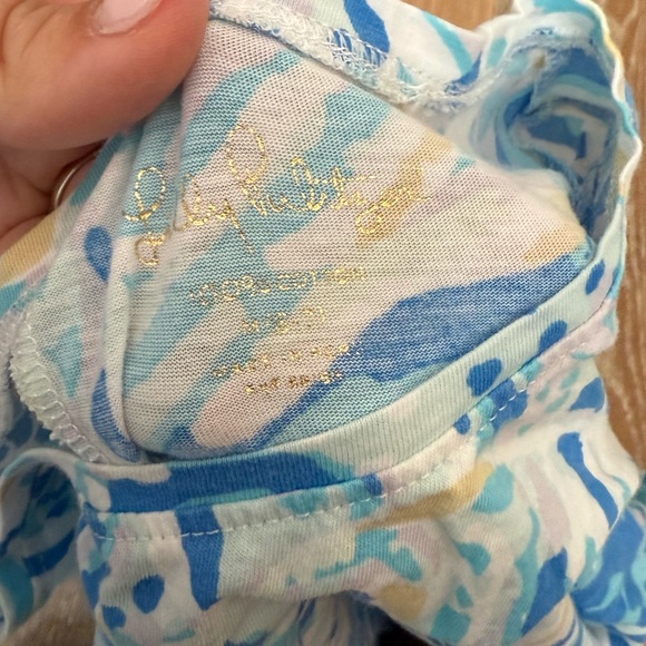 Lily Pulitzer girls Mini Lindell Dress in the Bennet Blue Shell Salty Seas print - Picture 3 of 5